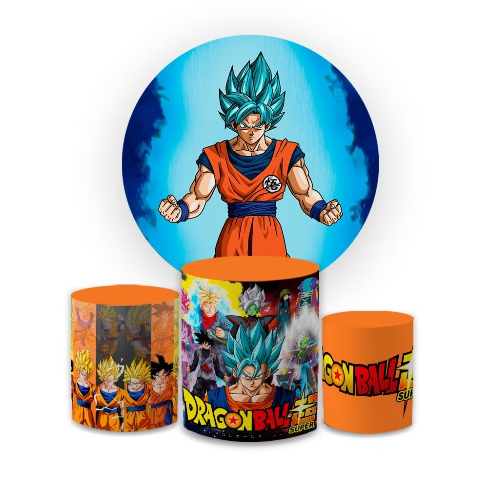 Capa Painel E Cilindros Dragon Ball - Neide Locações pegue e Monte 