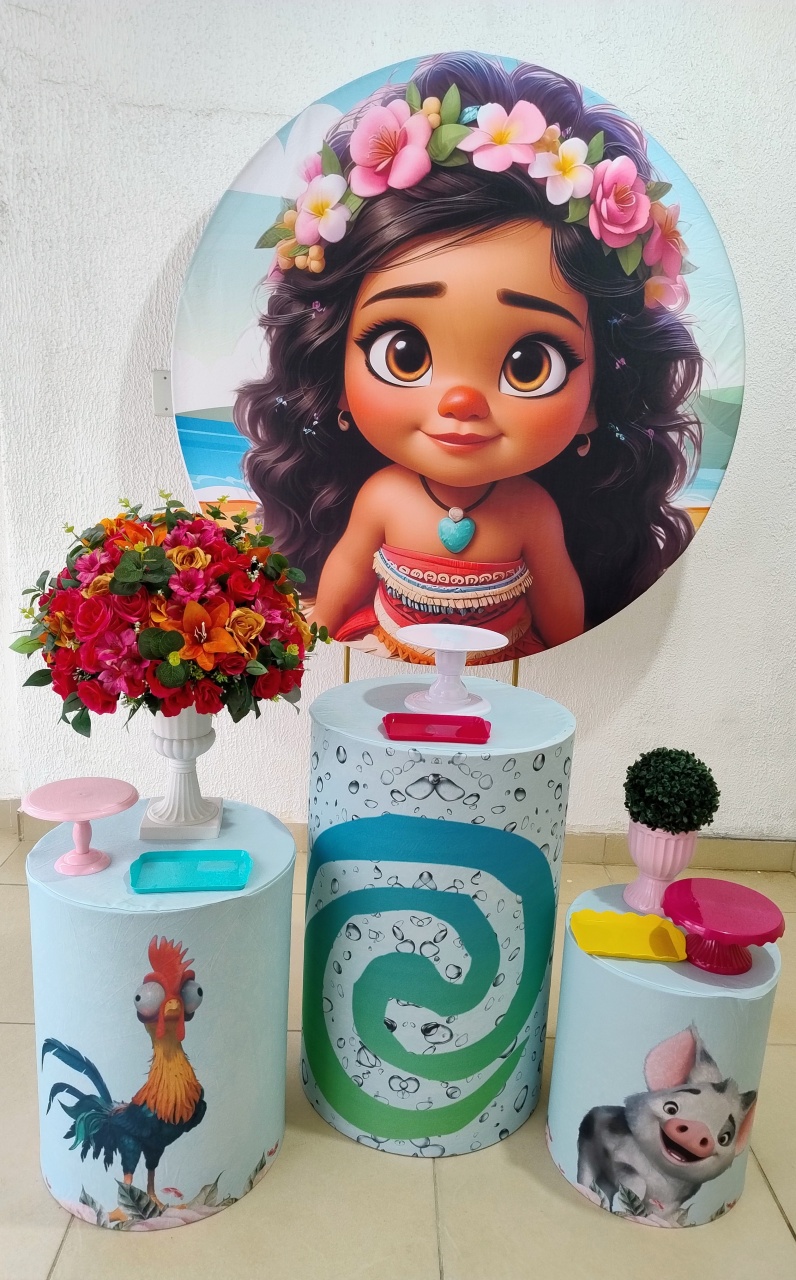 Kit Pegue E Monte Moana Cute Baby - Tradicional - Neide Locações pegue e Monte 