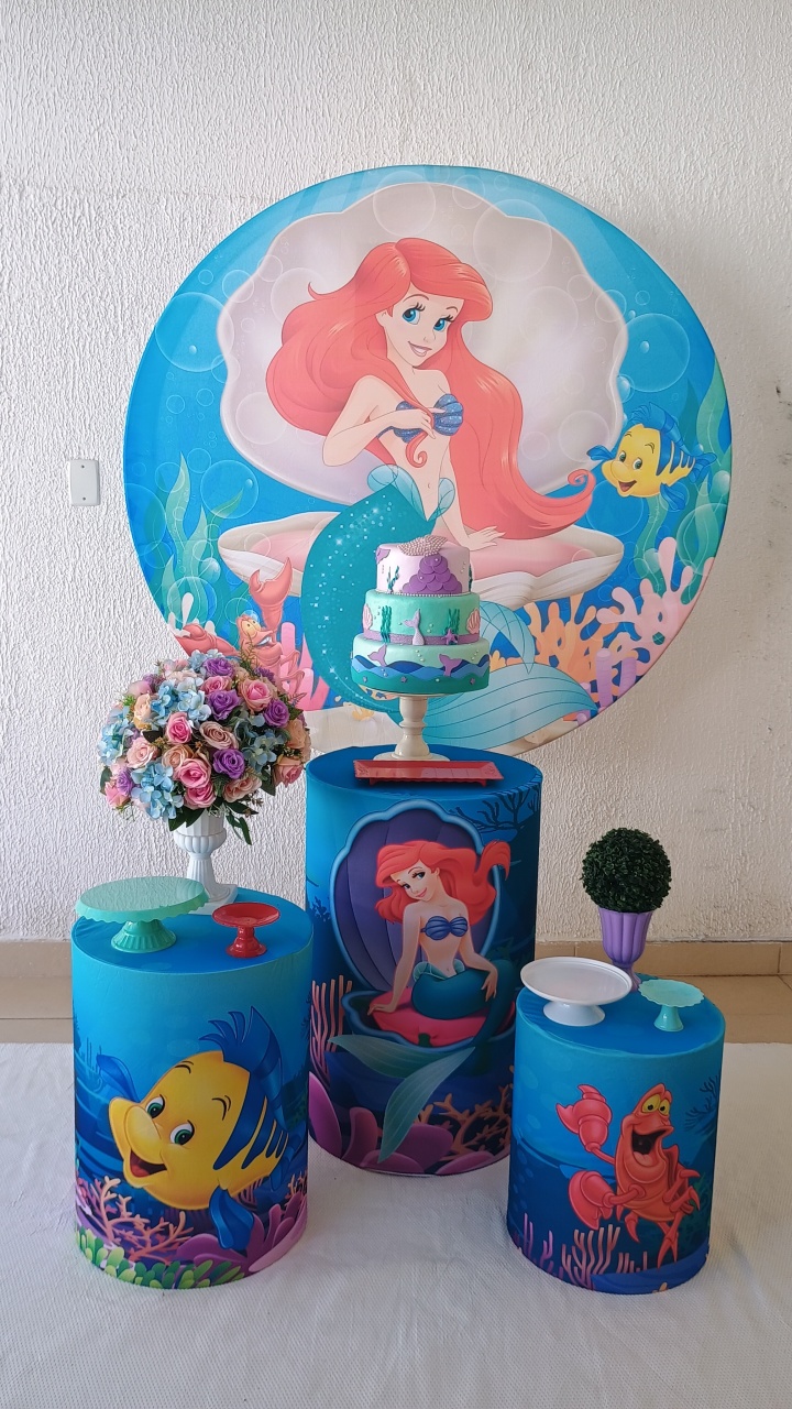 Kit Pegue E Monte Clássico - Ariel Pequena Sereia - Neide Locações pegue e Monte 