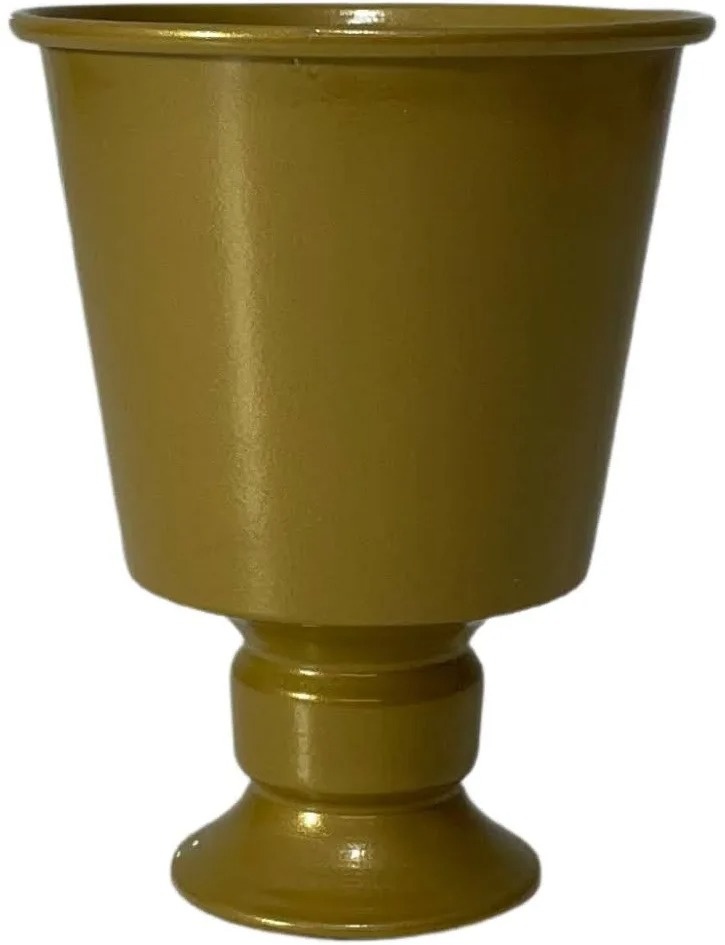 Vaso Delicat Pequeno Alumínio Dourado - Neide Locações pegue e Monte 