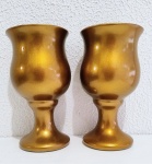 Vaso Médio Porcelana Cerâmica Dourado - imagem 2