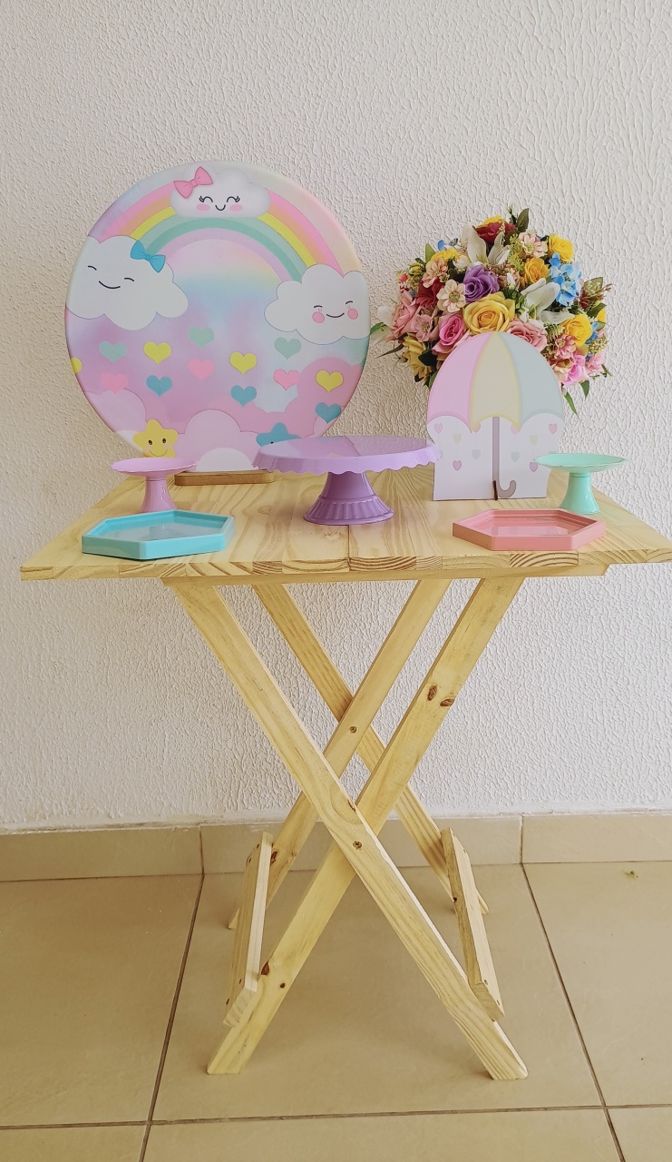 Mini Kit - Festa Na Mesa - Chuva de Amor - Neide Locações pegue e Monte 
