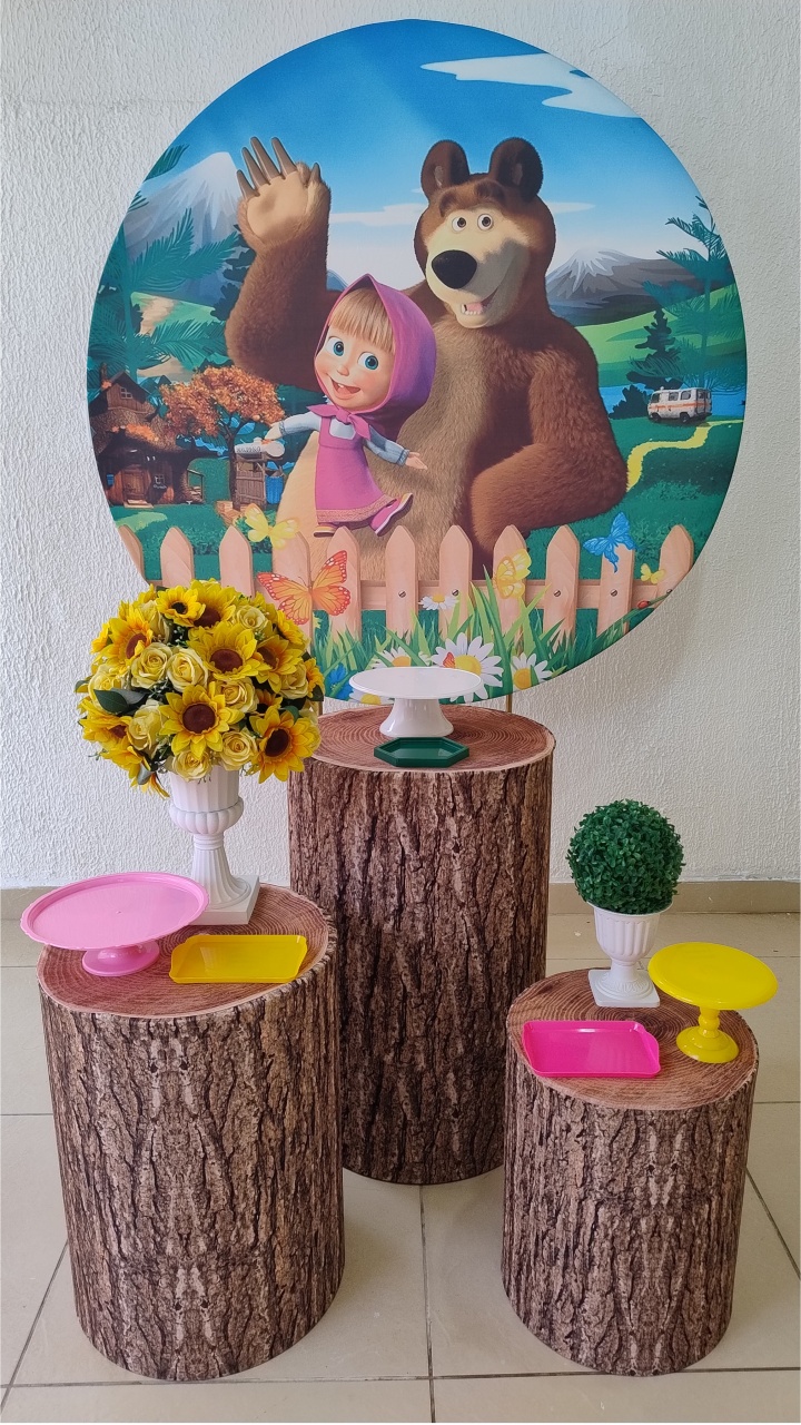 Kit Pegue E Monte Masha E O Urso - Tradicional - Neide Locações pegue e Monte 