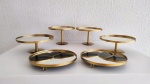 Kit Com 6 Suporte de Doces Espelhado 2 P, 2 M, 2 G Ferro Dourado - imagem 2