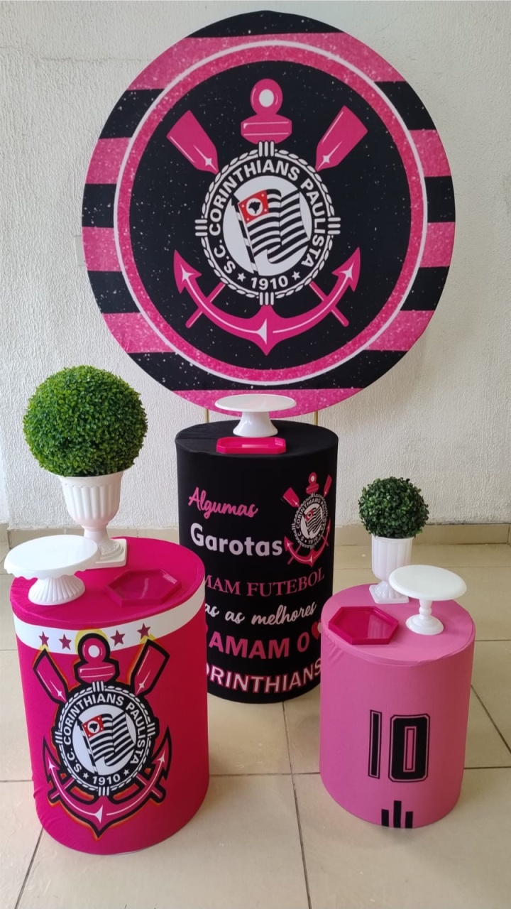 Kit Pegue E Monte Corinthians Feminino - Tradicional - Neide Locações pegue e Monte 