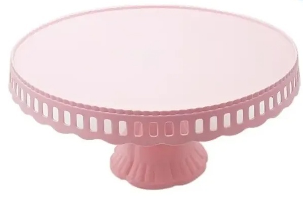 Suporte de Doces Rosa Borda Vazada - Neide Locações pegue e Monte 