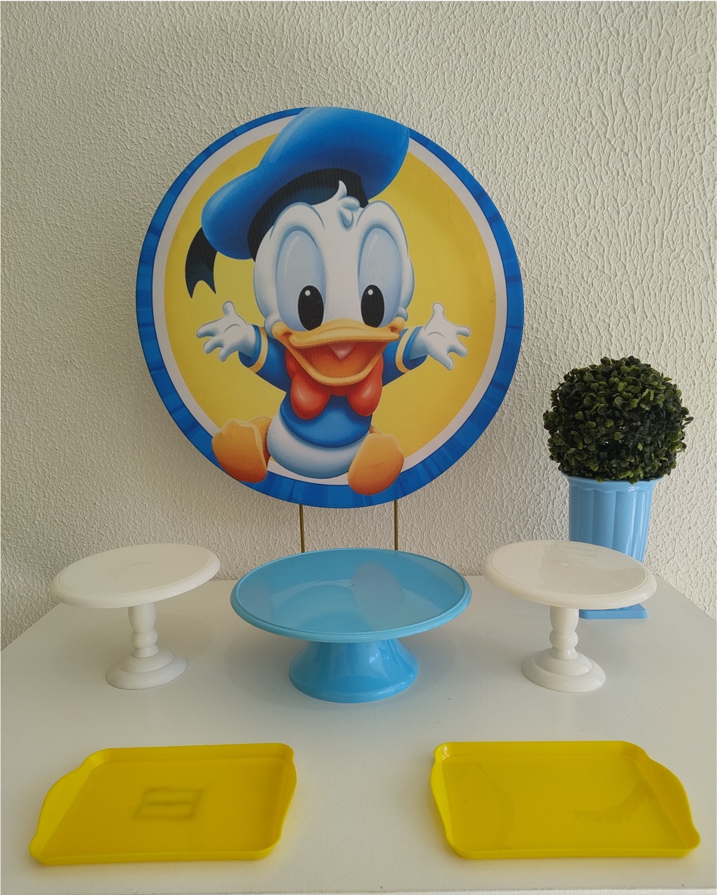 Mini Kit - Festa Na Mesa - Pato Donald Baby - Neide Locações pegue e Monte 