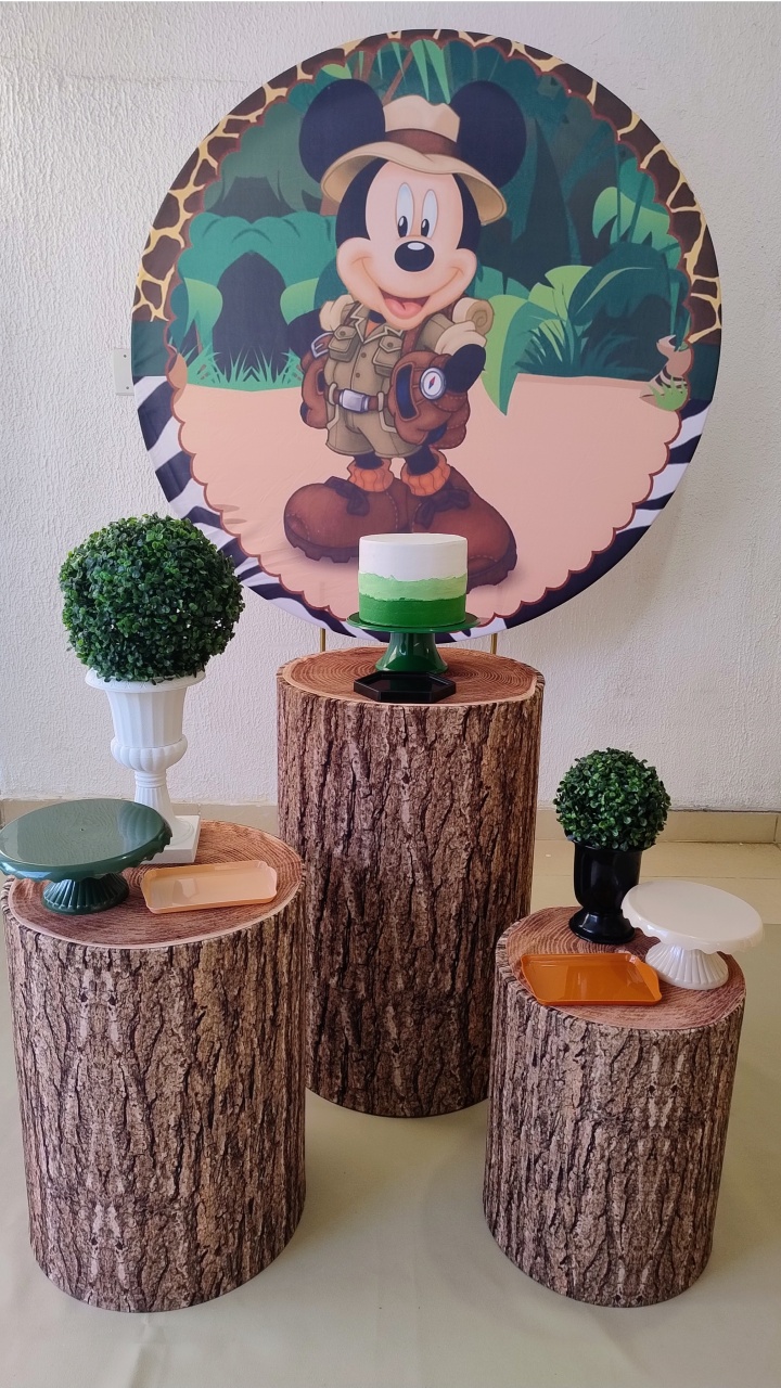 Kit Pegue E Monte Mickey Safari - Clássico - Neide Locações pegue e Monte 