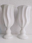 Vaso Torcido Porcelana Cerâmica Branco - imagem 2