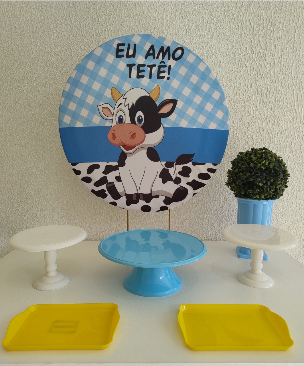 Mini Kit - Festa Na Mesa - Eu Amo Tetê Menino - Neide Locações pegue e Monte 