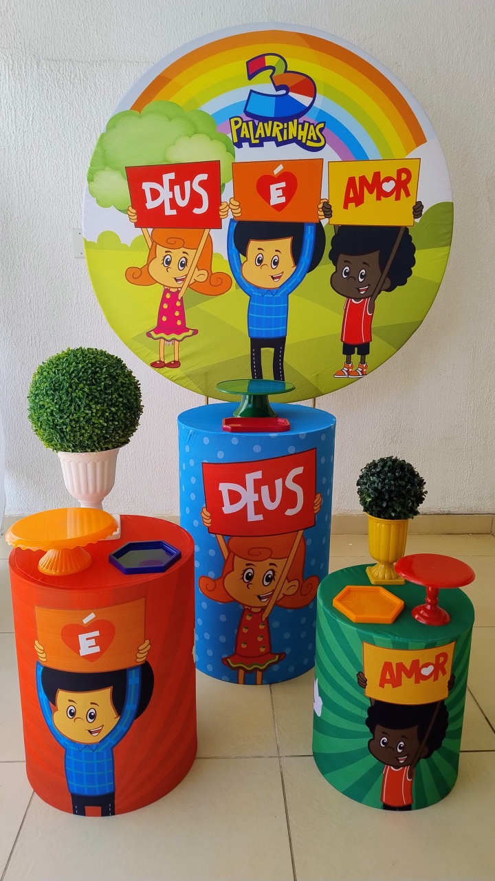 Kit Pegue E Monte 3 Palavrinhas, Deus É Amor - Tradicional - Neide Locações pegue e Monte 