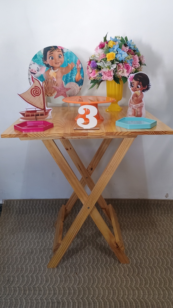 Mini Kit - Festa Na Mesa - Moana - Neide Locações pegue e Monte 