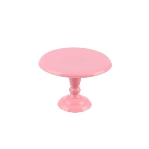 Suporte de Doces Pé Torneado Rosa - Neide Locações pegue e Monte 