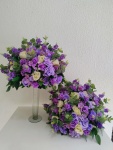 Arranjo  Permanente de Flores Artificiais Branco E Lilás Tamanho P - imagem 2