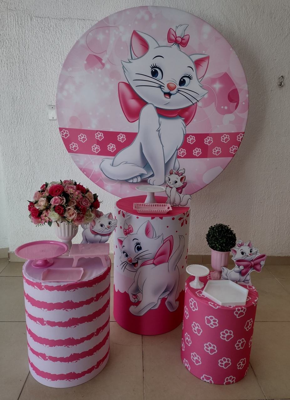Kit Pegue E Monte Gatinha Marie Com Displays - Tradicional - Neide Locações pegue e Monte 
