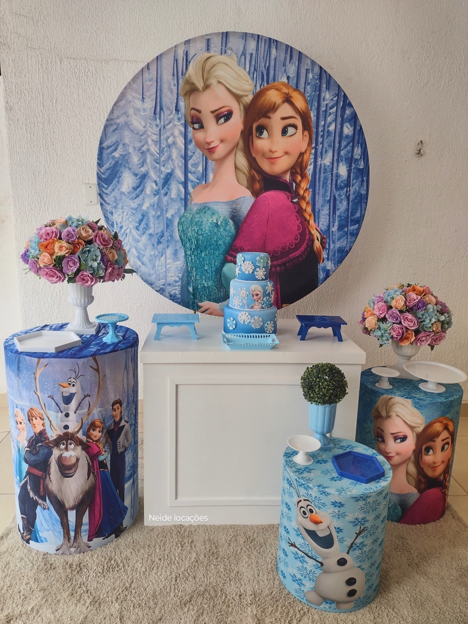 Kit Pegue E Monte Frozen Com Displays - Premium - Neide Locações pegue e Monte 