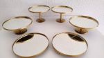 Kit Com 6 Suporte de Doces Espelhado 2 P, 2 M, 2 G Ferro Dourado - imagem 1