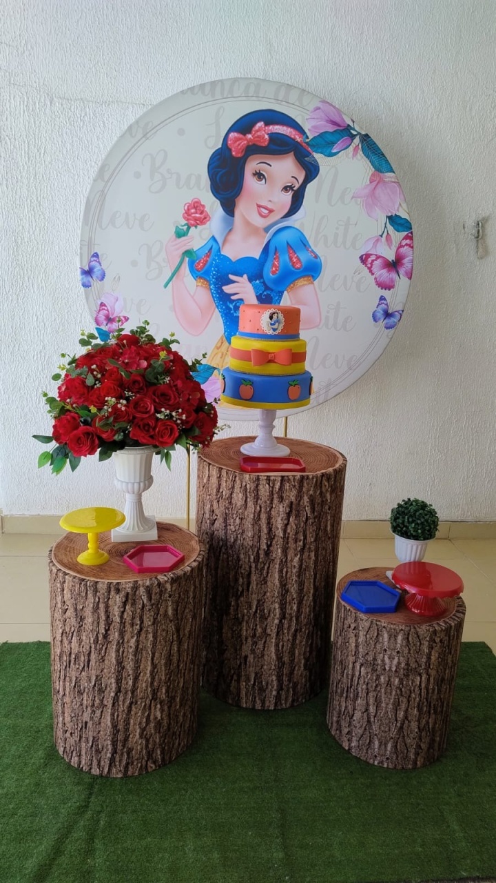 Kit Pegue E Monte Branca de Neve Cilindros Tronco - Clássico - Neide Locações pegue e Monte 