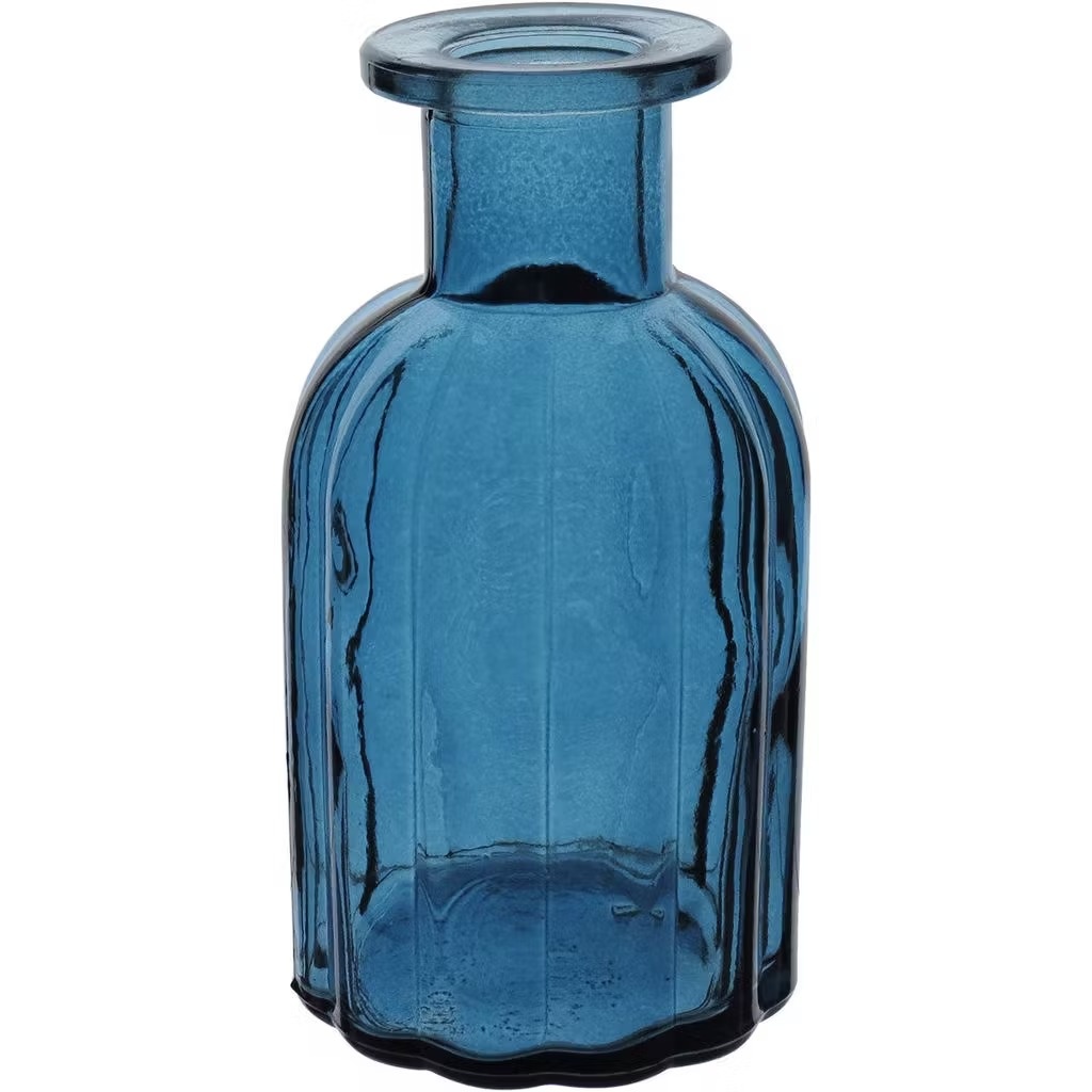 Vaso Para Flor Vidro Azul - Neide Locações pegue e Monte 