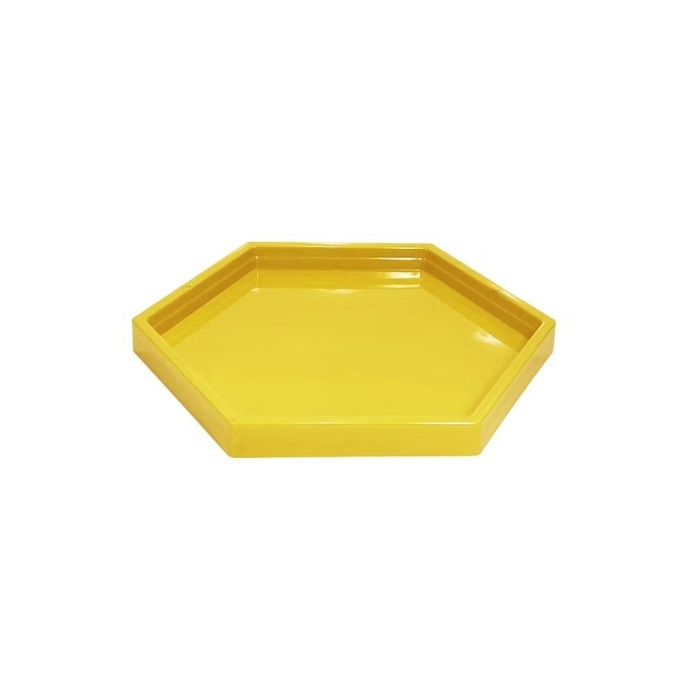 Bandeja Sextavada Amarelo - Neide Locações pegue e Monte 