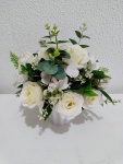 Centro de Mesa Com Flores Permanentes Brancas E Creme - imagem 2