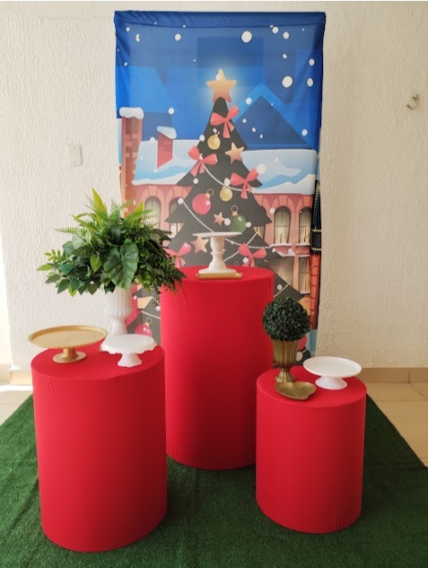 Kit Pegue E Monte Natal Painel Romano Quadrado - Clássico - Neide Locações pegue e Monte 