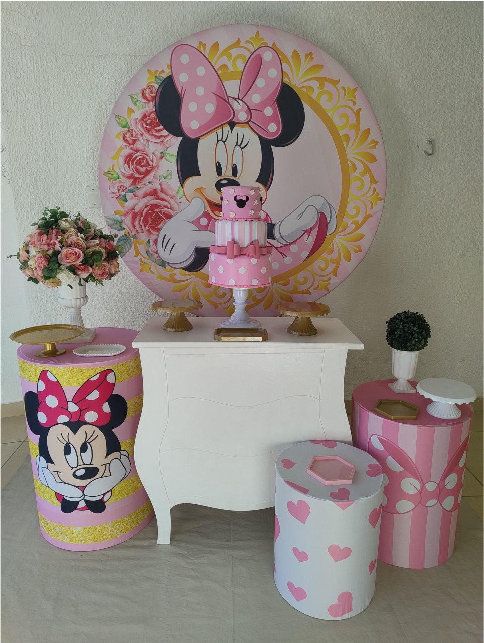 Kit Pegue E Monte Minnie Rosa - Premium - Neide Locações pegue e Monte 