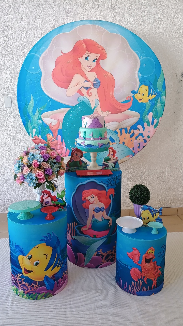 Kit Pegue E Monte Ariel Pequena Sereia Com Display - Clássico - Neide Locações pegue e Monte 