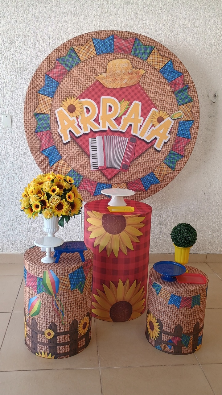 Kit Pegue E Monte Festa Junina Arraiá Girassol - Tradicional - Neide Locações pegue e Monte 