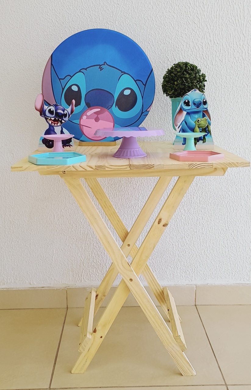 Mini Kit - Festa Na Mesa - Stitch - Neide Locações pegue e Monte 