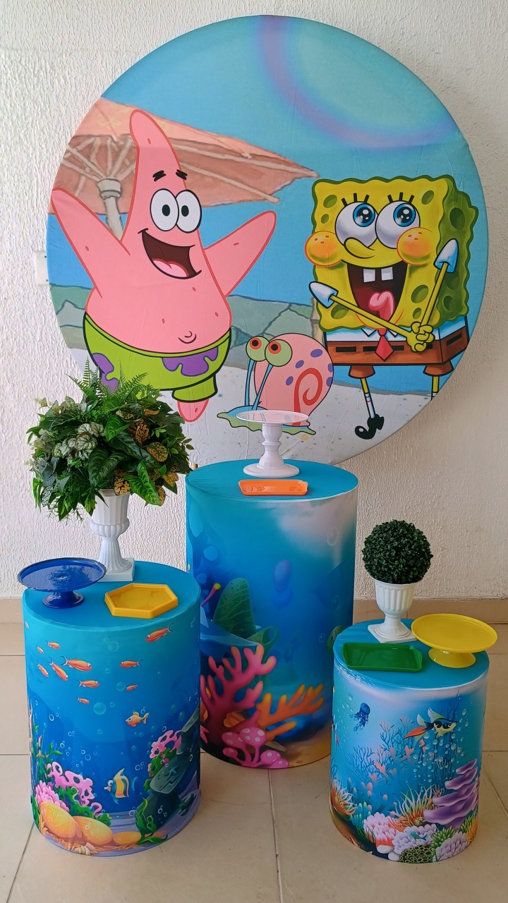 Kit Pegue E Monte Bob Esponja - Tradicional - Neide Locações pegue e Monte 
