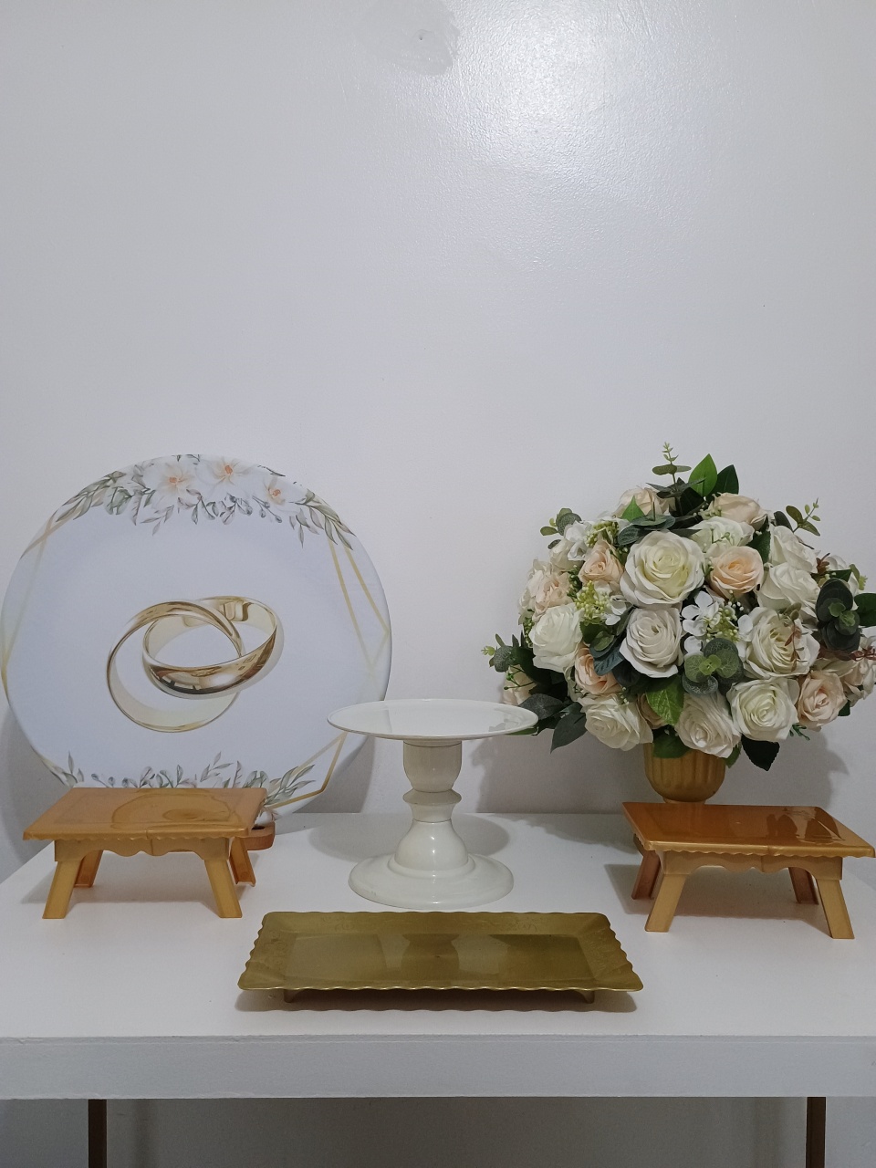 Mini Kit - Festa Na Mesa Par de Alianças - Noivado Casamento Bodas - Neide Locações pegue e Monte 