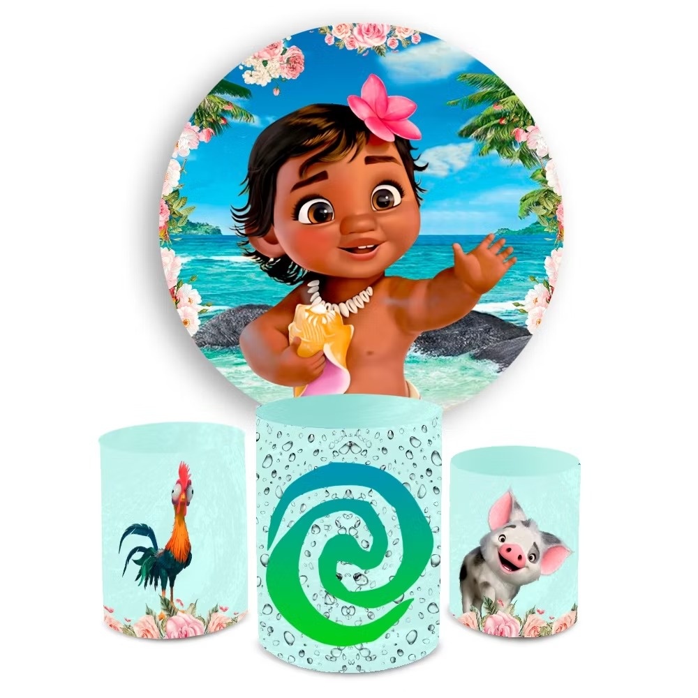 Capa de Painel E Cilindros Moana Baby - Neide Locações pegue e Monte 