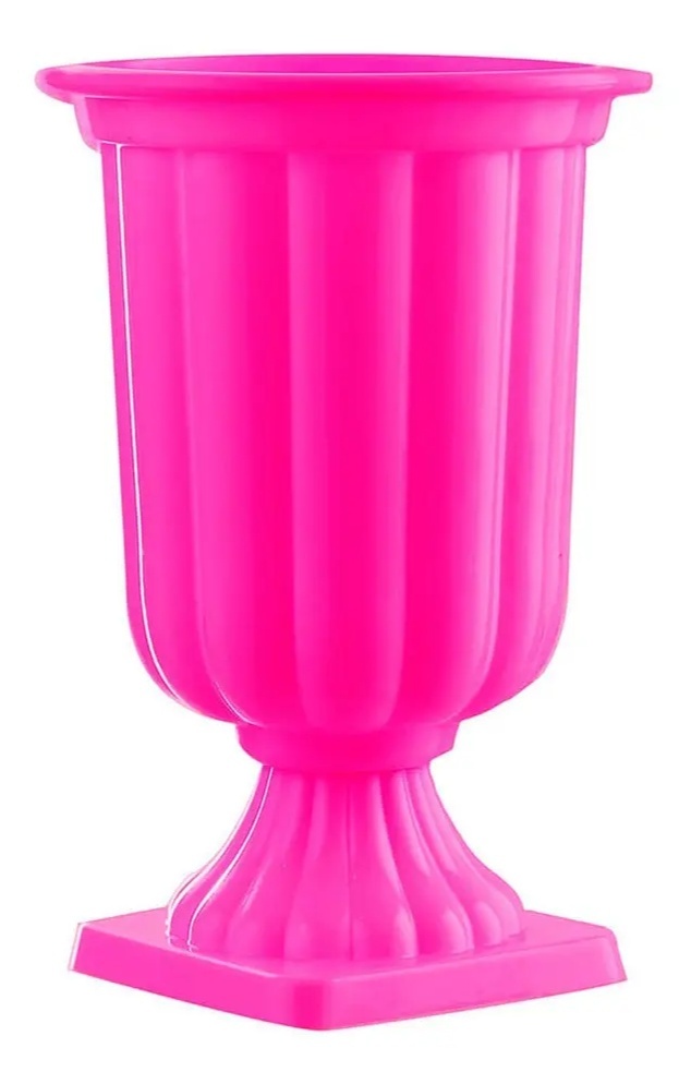 Vaso Romano de Plástico Pink - Neide Locações pegue e Monte 
