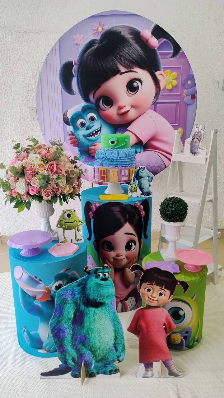 Kit Pegue E Monte Monstros S A Cute Baby Com Escadinha E Displays - Clássico  - Neide Locações pegue e Monte 
