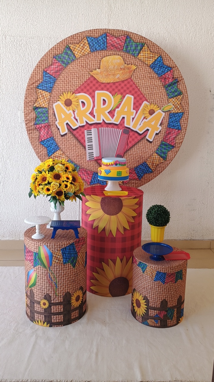 Kit Pegue E Monte Festa Junina Arraiá - Clássico - Neide Locações pegue e Monte 