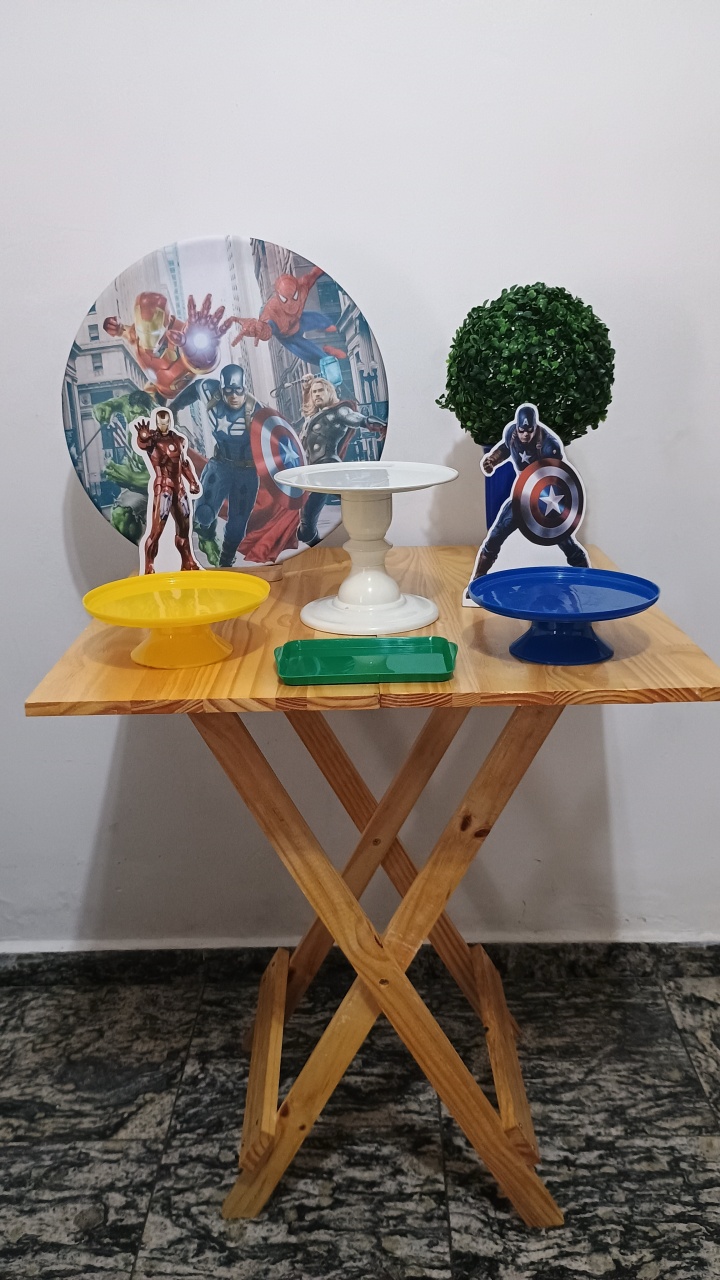 Mini Kit - Festa Na Mesa - Os Vingadores - Neide Locações pegue e Monte 