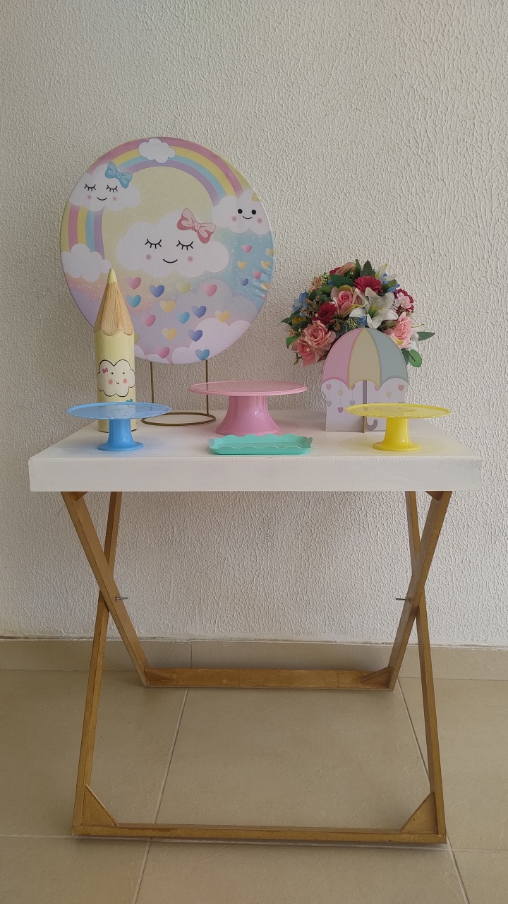 Mini Kit - Festa Na Mesa - Chuva de Amor - Neide Locações pegue e Monte 