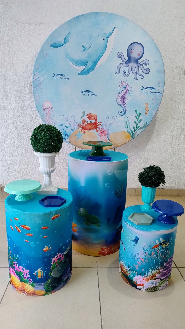 Kit Pegue E Monte Fundo Do Mar Animais Marinhos - Tradicional - Neide Locações pegue e Monte 