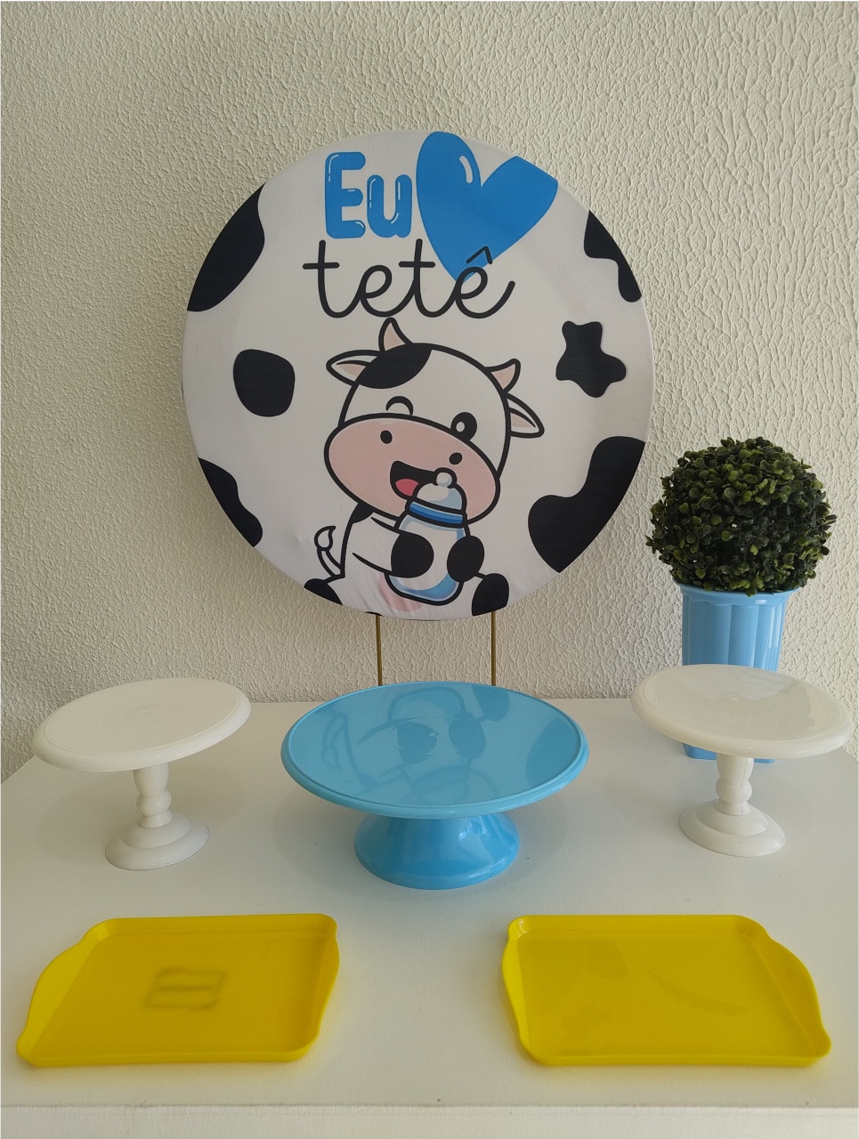Mini Kit - Festa Na Mesa - Eu Amo Azul - Neide Locações pegue e Monte 