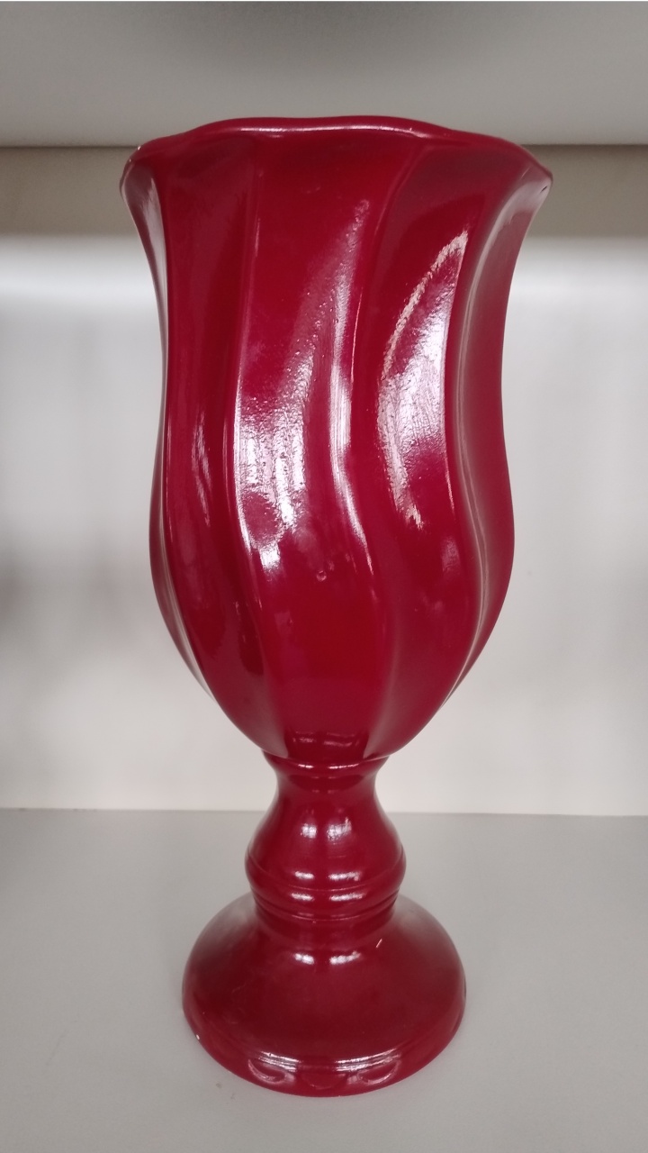 Vaso Decorativo Marsala Em Cerâmica - Neide Locações pegue e Monte 