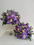 Arranjo  Permanente de Flores Artificiais Branco E Lilás Tamanho P - imagem 1