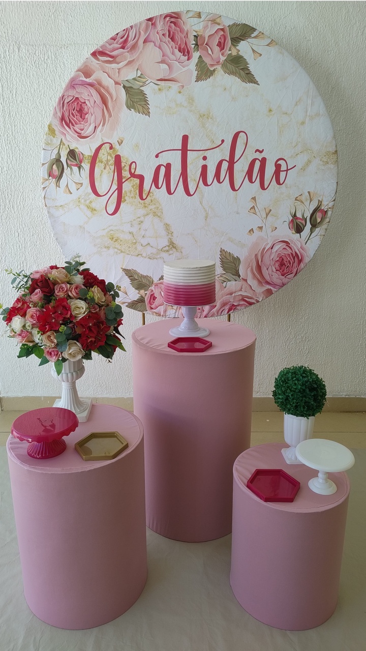 Kit Pegue E Monte Feminino Adulto Floral Gratidão Pink - Clássico - Neide Locações pegue e Monte 