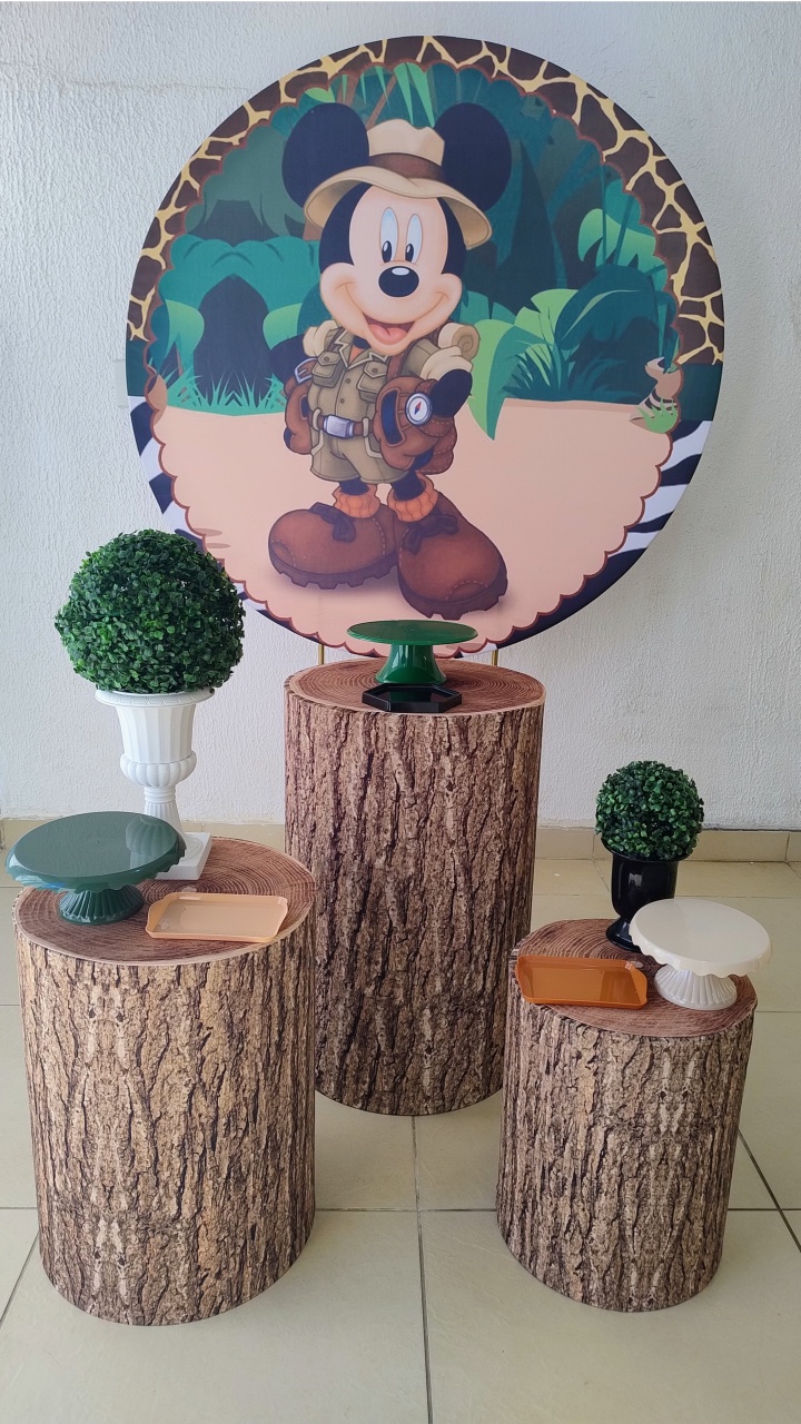 Kit Pegue E Monte Mickey Safari - Tradicional - Neide Locações pegue e Monte 