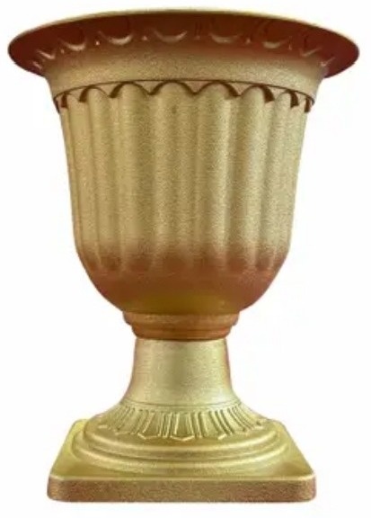 Vaso Romano Largo Europeu Dourado Pequeno - Neide Locações pegue e Monte 