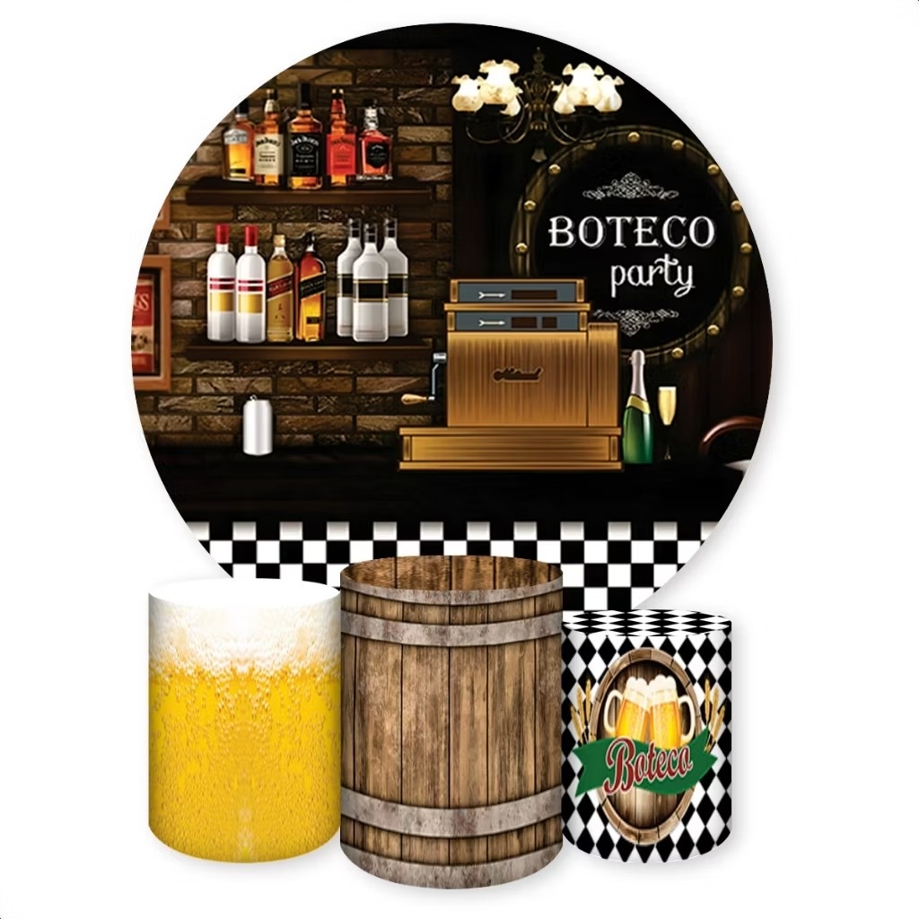 Capa de Painel E Cilindros Boteco Party - Neide Locações pegue e Monte 