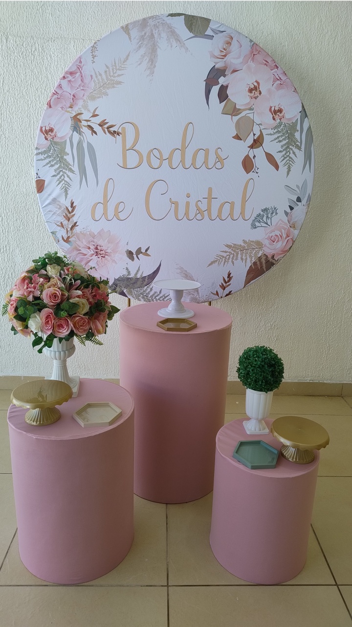 Kit Pegue E Monte Bodas de Cristal - Tradicional - Neide Locações pegue e Monte 