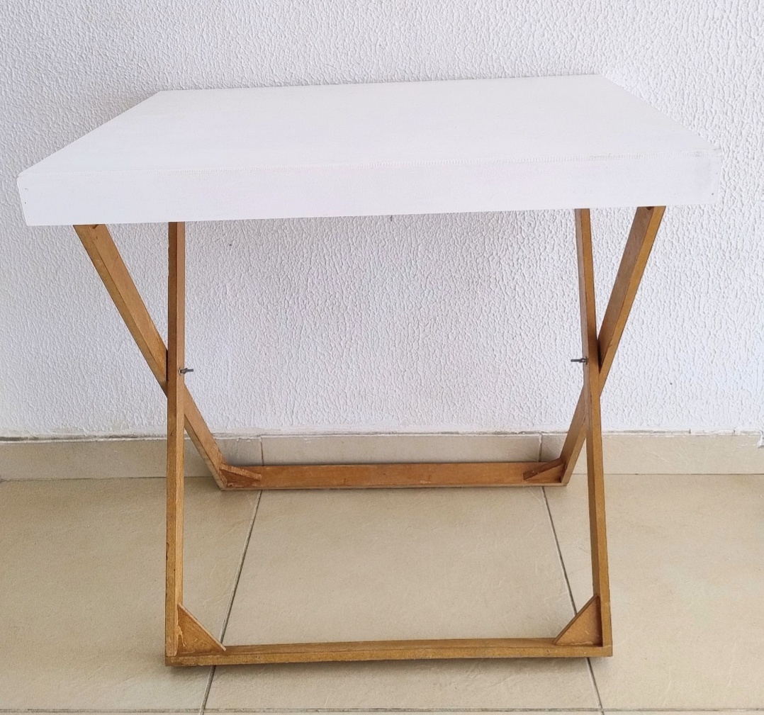 Mesa de Madeira Cavalete - Neide Locações pegue e Monte 