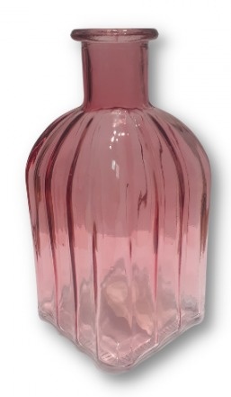 Vaso Para Flor Vidro Rosa - Neide Locações pegue e Monte 