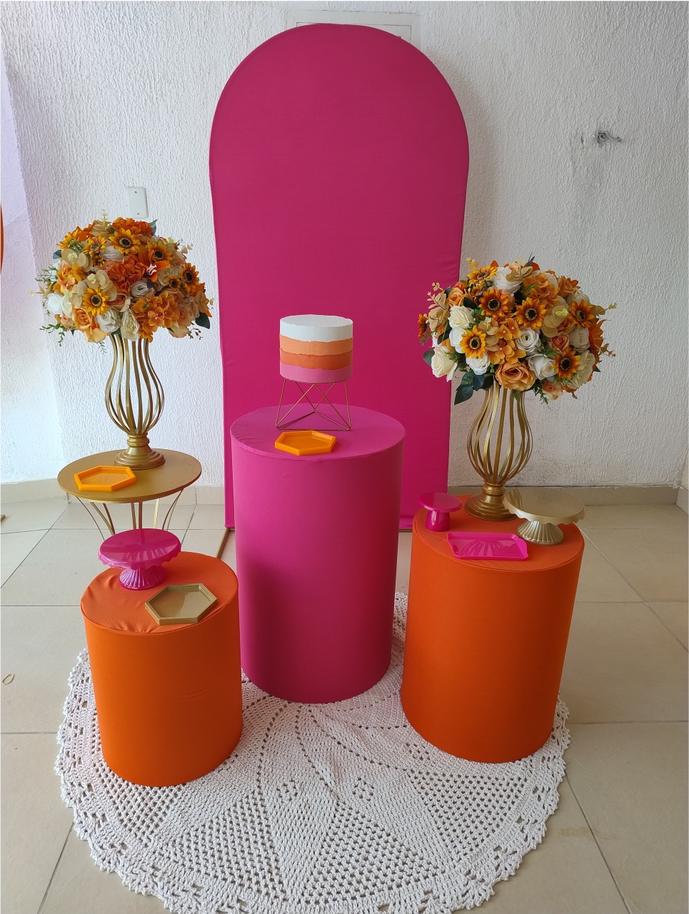 Kit Pegue E Monte Laranja E Pink Tardezinha - Neide Locações pegue e Monte 